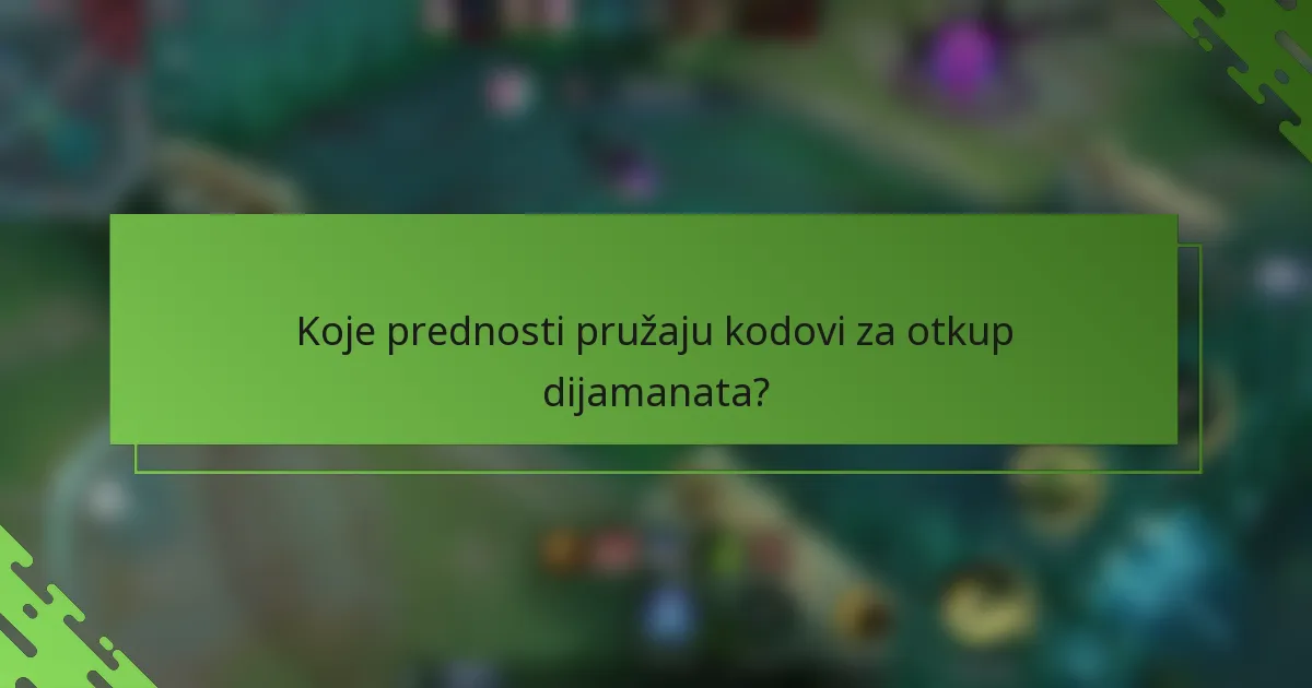 Koje prednosti pružaju kodovi za otkup dijamanata?